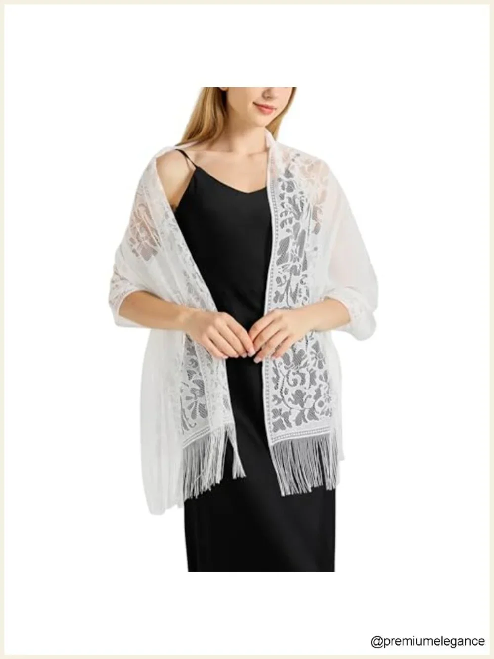 Lace Floral Shawl Wrap for Women Evening Formal Wedding Bridal Scarf